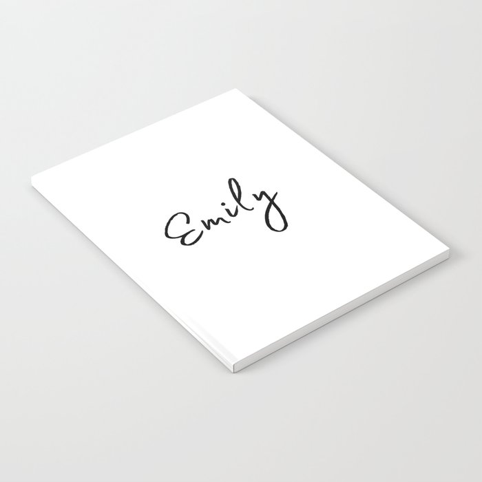 Emily Calligraphy Notebook by Word Minimalism